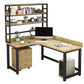 Corner Manufactured Wood Writing Desk Modern H-Shape Base Desk with Shelf Clearhalo 'furn' 'furn_office_desk' 'Furniture' 'furniture_office_desk' 'Office Desks' 'Office Furniture' 'office_desk' 1200x1200_5a9156d3-9fd3-4928-b641-0f7738c1845d
