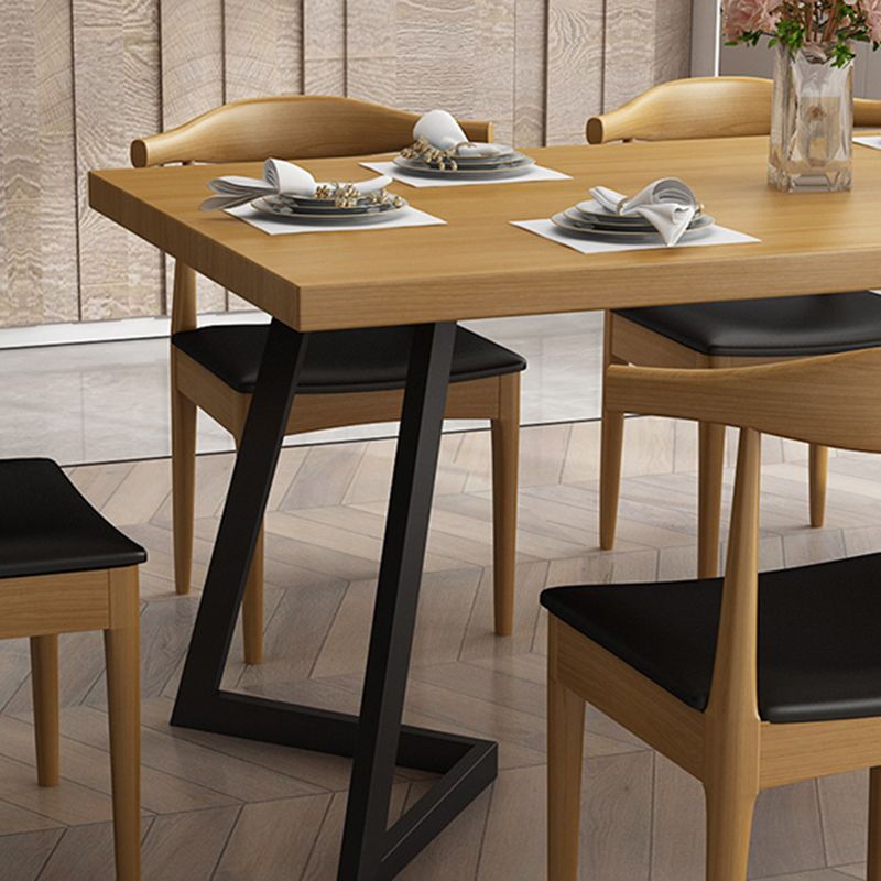 IndustrialLightwood Dinetteセット1/2/7 PCSホーム用の頑丈な木製家具