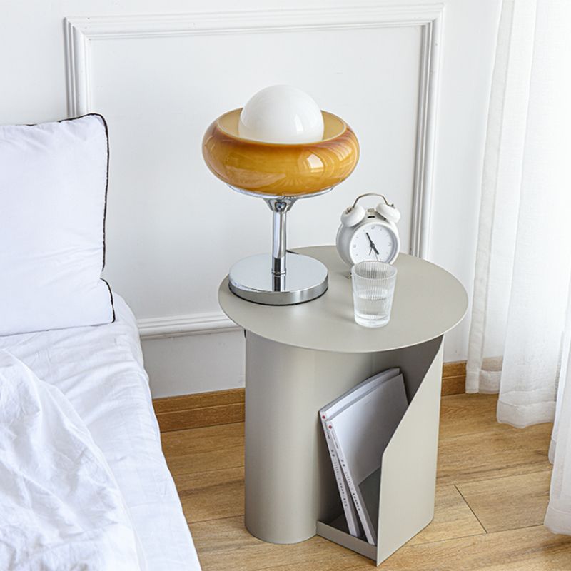 Contemporary Accent Side Table Iron Abstract with Storage Living Room Round Clearhalo 'Coffee & Accent Tables' 'End & Side Tables' 'end_side_tables' 'furn' 'furn_end_side_tables' 'Furniture' 'Living Room Furniture' 1200x1200_5a941a05-faaa-4fb3-9fda-6211aba515e9