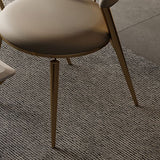 Stile glam a glam aprire la sedia da pranzo in metallo in metallo