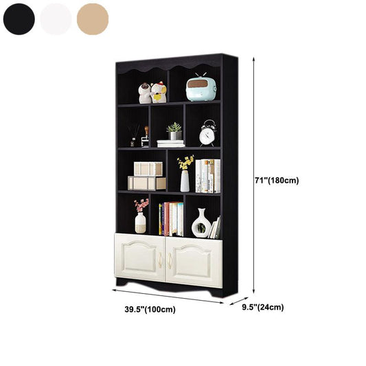 Libreria moderna ingegnerizzata solida Libreria geometrica bianca per soggiorno