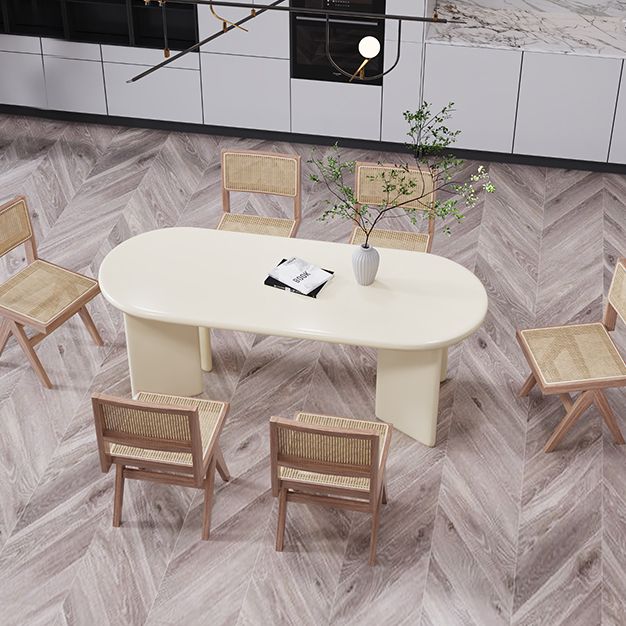 Solid Wood Contemporary Oval Dining Table Wood Top Table for Dining Room Clearhalo ' dining_table' 'Dining Tables & Seating' 'Dining Tables' 'furn' 'furn_dining_table' 'Furniture' 'furniture_dining_table' 'Kitchen & Dining Furniture' 'kitchen&dining_furn' 'kitchen' 'kitchen_dining_table' 1200x1200_5a96f1e5-68ea-4c95-9d62-7e33c3fa0738