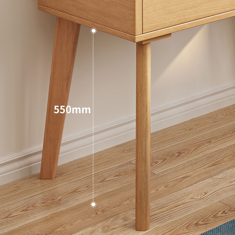 Scandinavo 29,52 "in altezza tavolo in legno massiccio Vanity con specchio