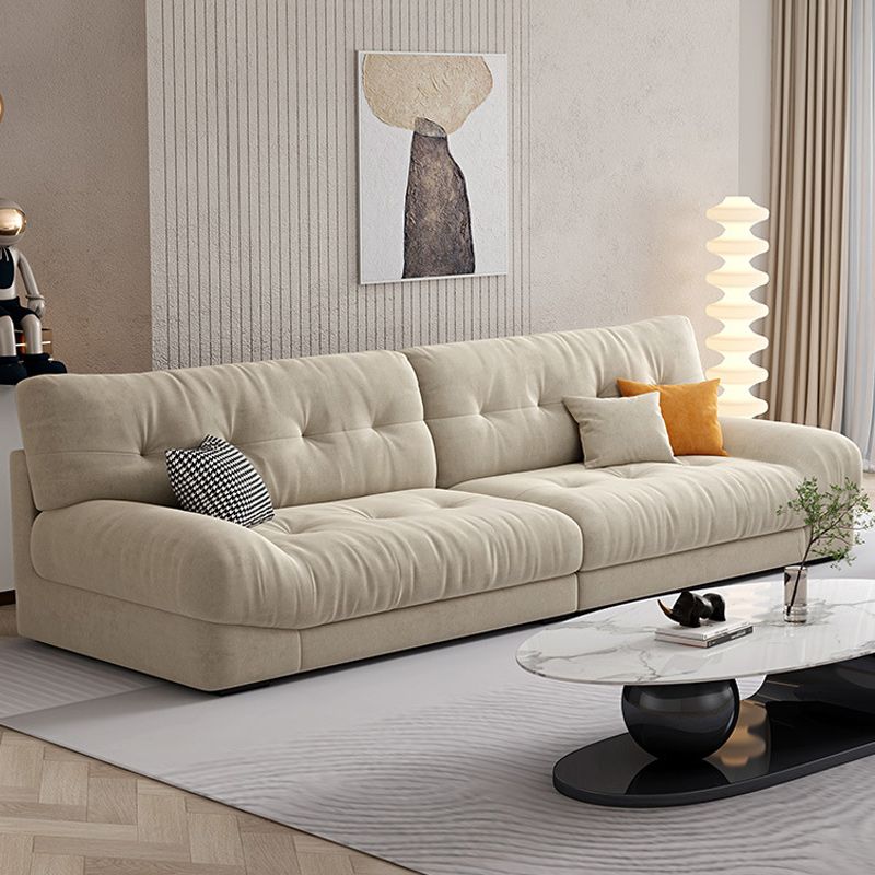 モダン33.46 "hリビングルーム用のマイクロファイバーアームレス房ドソファー