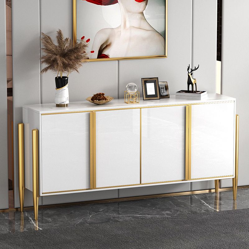 Glam Style Server Sintered Stone Sideboard with Door for Dining Room Clearhalo 'buffet_sideboard' 'Buffets & Sideboards' 'furn' 'furn_buffet_sideboard' 'Furniture' 'Kitchen & Dining Furniture' 1200x1200_5a994173-dae0-4072-870a-7eb082c51f9b