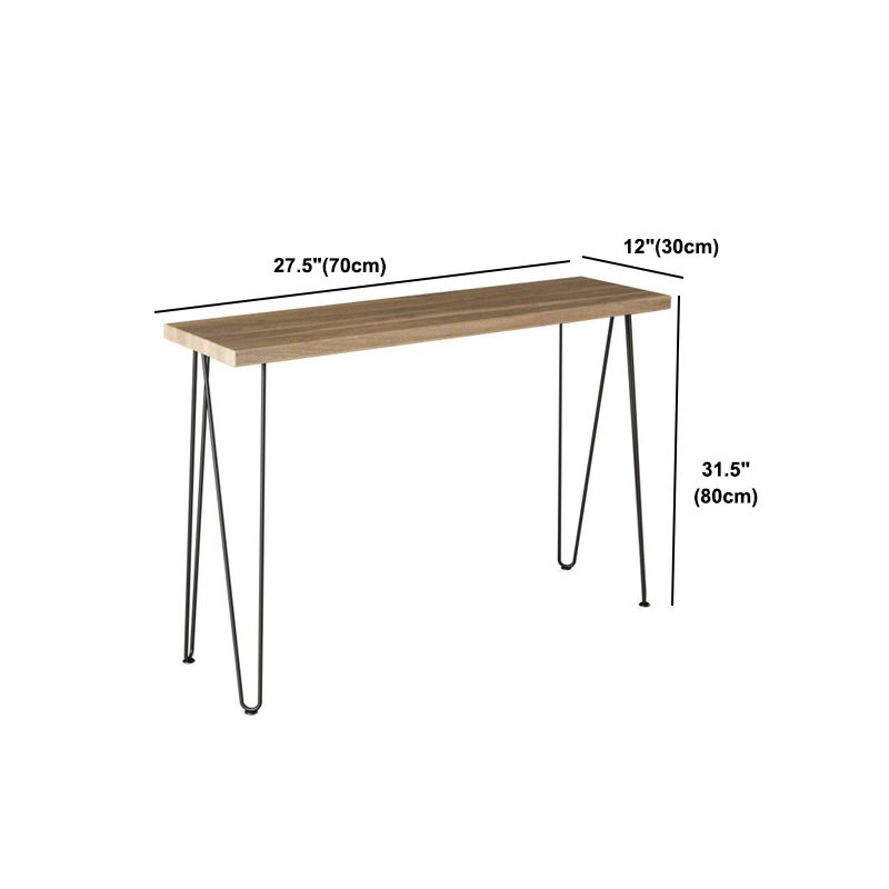 Tavolo da console in legno massiccio rettangolo tavolo accento cornice per la sala