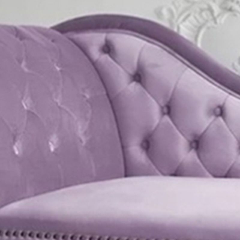 Button Tufted Chaise Lounge Couch with Rolled Arms - 66.9" W Clearhalo 'Chairs & Seating' 'Chaise Lounge' 'chaise_lounge' 'furn' 'furn_chaise_lounge' 'Furniture' 'Living Room Furniture' 1200x1200_5a9bdea8-334a-4a8f-a23c-a1c5675f267e