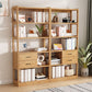 Modern Style Open Back Bookshelf Standard Wooden Shelf Bookcase