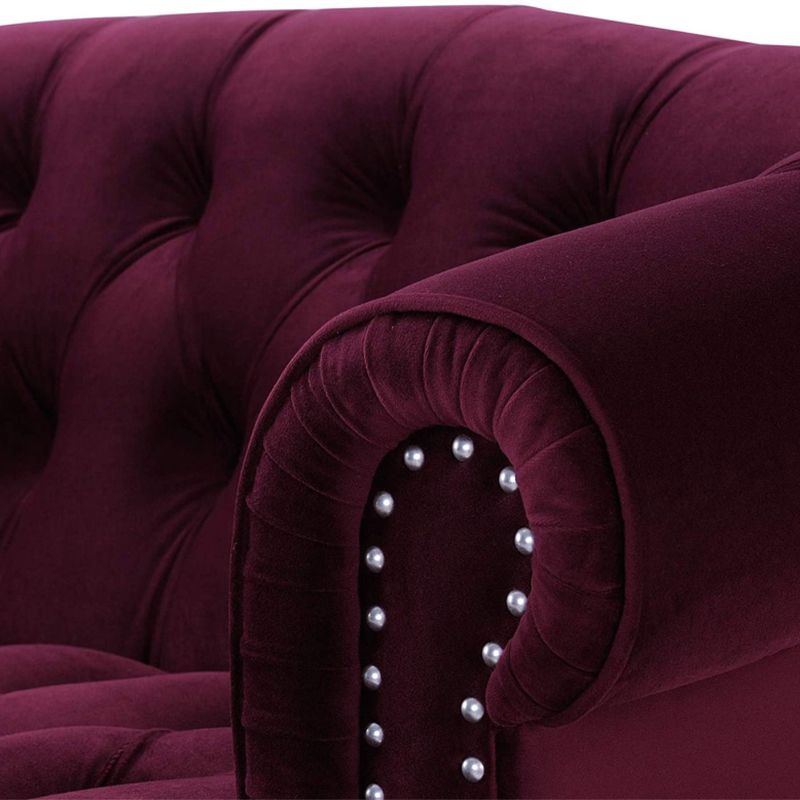 Classic Glam 3-seater Sofa Rolled Arm Couch with Tufted Back for Living Room Clearhalo 'Furniture' 'furniture_sofas' 'Living Room Furniture' 'Sofa' 'sofas' 1200x1200_5a9d8ee8-8ad2-473b-8b10-bc581d054dda