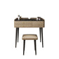 3 Drawers Make-up Vanity with Stool Stone Top Modern Dressing Table