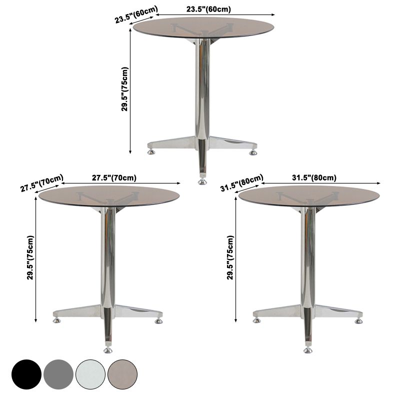 Round Tripod Dining Site Table Contemporary Tempered Glass Dinette Table Clearhalo ' dining_table' 'Dining Tables & Seating' 'Dining Tables' 'furn' 'furn_dining_table' 'Furniture' 'furniture_dining_table' 'Kitchen & Dining Furniture' 'kitchen&dining_furn' 'kitchen' 'kitchen_dining_table' 1200x1200_5aa0ede7-25a2-4dcf-86a0-8daba8cac8ba