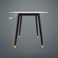 Rectangle Modern Dining Table White Stone Top Indoor Dinette Table