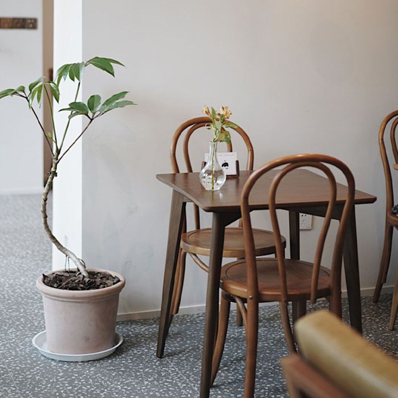 Contemporary Design Windsor Back Side Chairs Armless Wooden Legs Side Chairs Clearhalo ' kitchen&dining_furn' 'Dining Chairs' 'Dining Tables & Seating' 'dining_chair' 'furn' 'furn_dining_chair' 'Furniture' 'furniture_dining_chair' 'Kitchen & Dining Furniture' 'kitchen' 1200x1200_5aa16f99-2528-4dfb-8268-7e863bd400aa