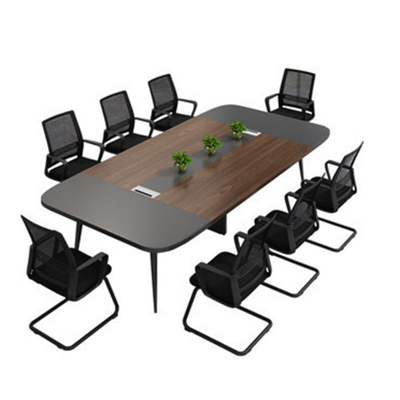 Bureau de bureau incurvé industriel Bureau d'écriture piédestal avec des jambes en métal