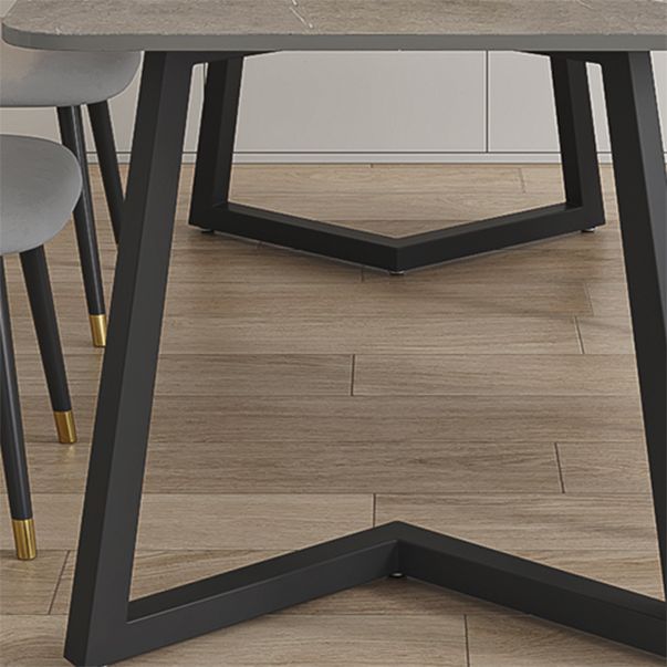 Modern Rectangle Stone Dining Table 1/2/5/7 Pieces Dining Set for Living Room Clearhalo 'Dining Room Sets' 'Dining Tables & Seating' 'dining_room_set' 'furn' 'furn_dining_room_set' 'Furniture' 'Kitchen & Dining Furniture' 1200x1200_5aa38415-5480-4b6d-aeae-707a554681da