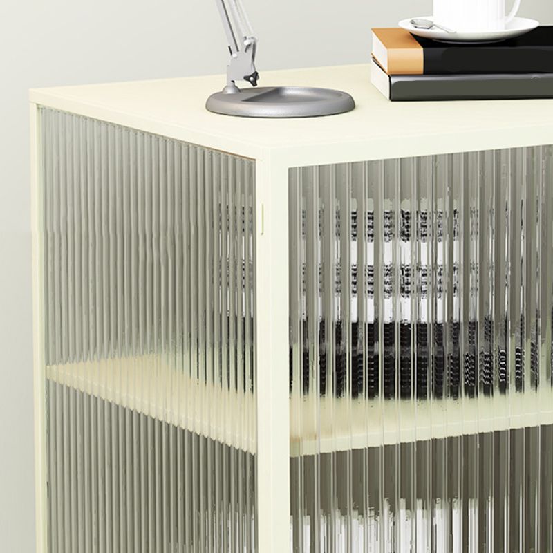 Moderner Metal Night Tisch Eisen 22 Zoll hohe 1-Shelf-Beine enthalten Bettschrank mit Tür