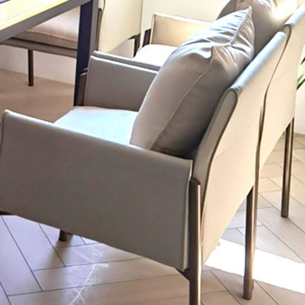 Gestoffeerde matte afwerking eetstoel designerstijl thuis stevige achterstoel stoel