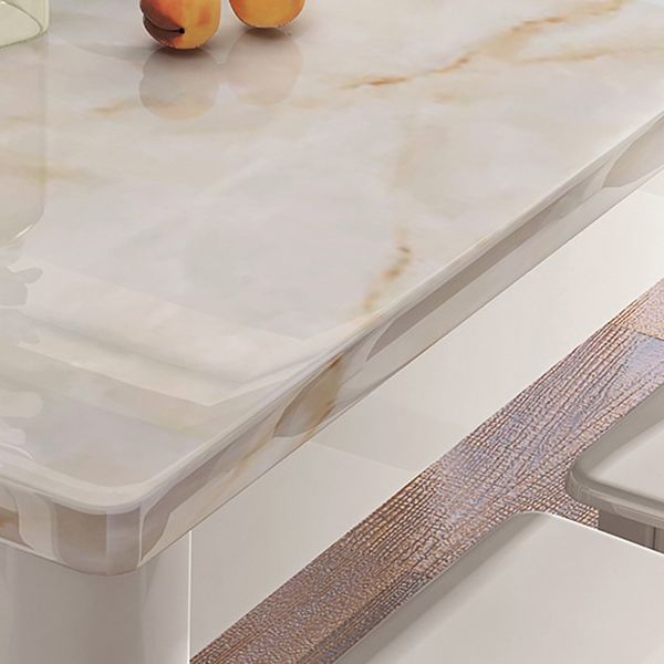 5/7 Piece Faux Marble Top Rectangle Shape Dining Room Furniture Set Clearhalo 'Dining Room Sets' 'Dining Tables & Seating' 'dining_room_set' 'furn' 'furn_dining_room_set' 'Furniture' 'Kitchen & Dining Furniture' 1200x1200_5aa42a8c-813f-433e-acb2-5e7f360ae483