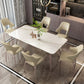 Modern Style 1/4/5/6/7 Pieces Dining Table Rectangle Stone Furniture in White