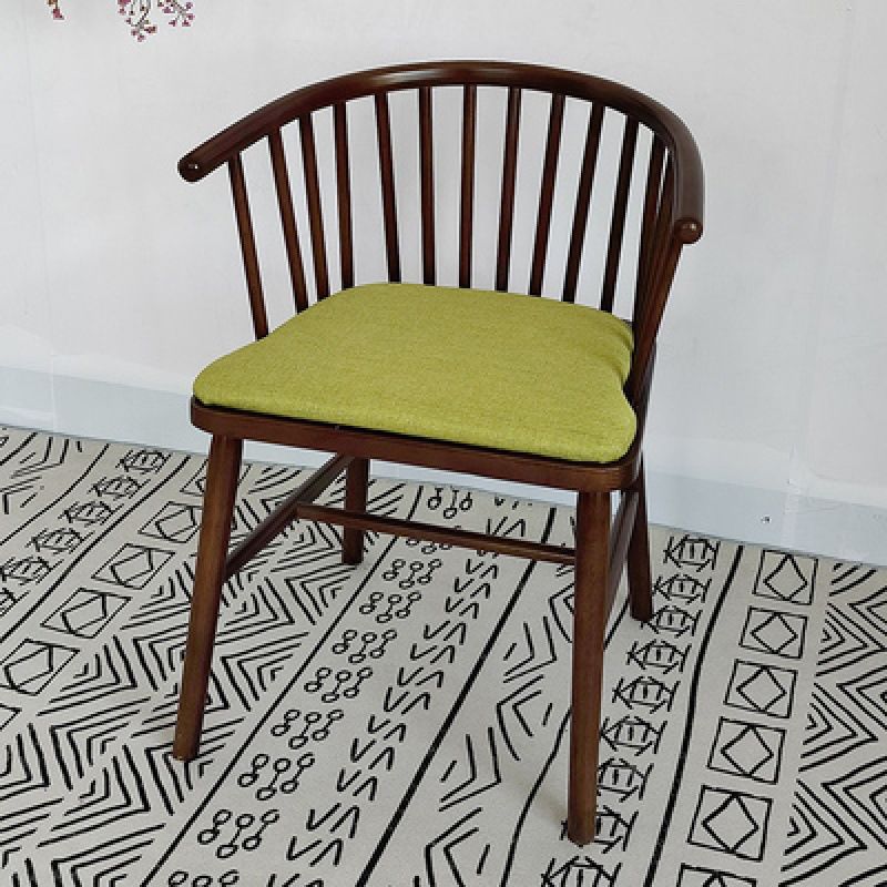 Modern Wood Dining Chair Slat Back Side Chair in Matte Finish for Home