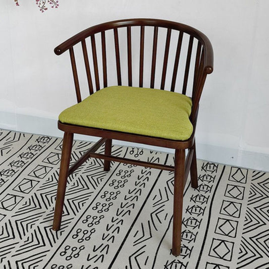 Modern Wood Dining Chair Slat Back Side Chair in Matte Finish for Home