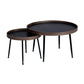 Round Wooden Coffee Table Black Tray Top Cocktail Table with 4 Legs Clearhalo 'Coffee & Accent Tables' 'Coffee Tables' 'coffee_tables' 'furn' 'furn_coffee_tables' 'Furniture' 'Living Room Furniture' 1200x1200_5aa79f10-73ba-4960-8be3-cc12b56f3a3e