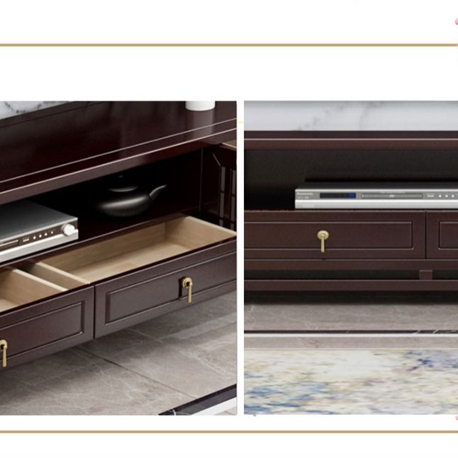 Traditional TV Media Stand Open Shelving Rubberwood TV Stand Console with Drawers Clearhalo 'furn' 'furn_tv_stands_entertainment_centers' 'Furniture' 'Living Room Furniture' 'TV Stands & Entertainment Centers' 'TV Stands & Media Storage Furniture' 'tv_stands_entertainment_centers' 1200x1200_5aa97792-47a2-49be-8731-583de64f4d92