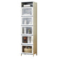 Rectangle Contemporary Cabinet with Glass Doors in Whiet,16.93" Long Clearhalo 'Cabinets & Chests' 'cabinets_chests' 'furn' 'furn_cabinets_chests' 'Furniture' 'Living Room Furniture' 1200x1200_5aa9ca75-feb9-4f2a-9506-edc7e33f7a2c