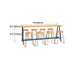 Light Brown Modern Style Bar Table in Solid Wood and Iron Cafe Bar Table, Only Table Clearhalo 'Bar Furniture' 'Bar Tables' 'bar_tables' 'furn' 'furn_bar_tables' 'Furniture' 'furniture_bar_tables' 'Kitchen & Dining Furniture' 1200x1200_5aa9d650-4a1a-4b54-8313-4edca58abc46
