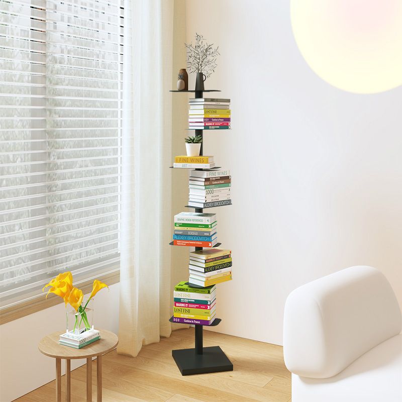 White/Black Bookcase Contemporary Style Bookshelf for Home and Office Clearhalo 'Bookcases' 'furn' 'furn_bookcases' 'Furniture' 'Office Furniture' 1200x1200_5aaa1501-d477-442e-9be6-bd6966c30461