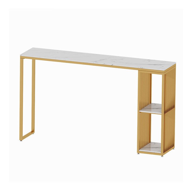 Stone Top Bar Dining Table Modern Bar Dining Table with Sled Base Clearhalo 'Bar Furniture' 'Bar Tables' 'bar_tables' 'furn' 'furn_bar_tables' 'Furniture' 'furniture_bar_tables' 'Kitchen & Dining Furniture' 1200x1200_5aaa47be-e9d9-46f9-9476-8f51639ff064