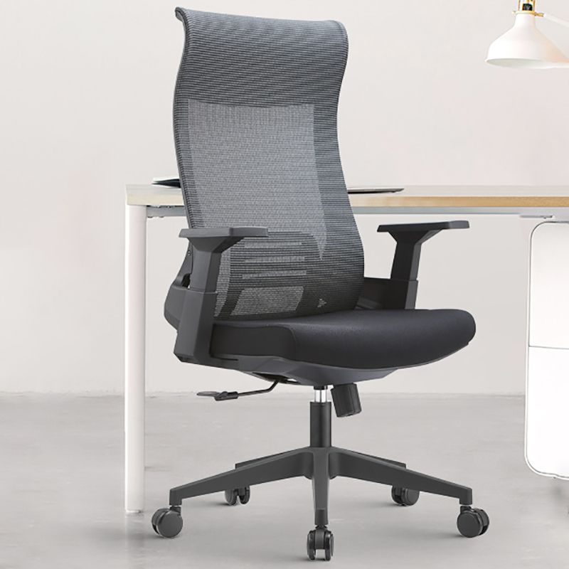 Fixed Arms Desk Chair Modern Adjustable Seat Height Swivel Chair with Breathable Back Clearhalo 'furn' 'furn_office_chair' 'Furniture' 'Office Chairs' 'Office Furniture' 'office_chair' 1200x1200_5aaa950f-3fa4-4576-b02f-e2a05d711a3f