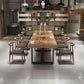 Rectangle Industrial Dining Table Solid Wood Top Dining Table with Metal Base Clearhalo ' dining_table' 'Dining Tables & Seating' 'Dining Tables' 'furn' 'furn_dining_table' 'Furniture' 'furniture_dining_table' 'Kitchen & Dining Furniture' 'kitchen&dining_furn' 'kitchen' 'kitchen_dining_table' 1200x1200_5aabe281-c2d1-46f4-bb91-3a050a38d349