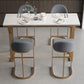 Glam Style 1/2/5 Pieces Bar Table Set Rectangle Bar Table with Metal High Stools for Home Clearhalo 'Bar Furniture' 'furn' 'furn_home_bar_bar_sets' 'Furniture' 'Home Bars & Bar Sets' 'home_bar_bar_sets' 'Kitchen & Dining Furniture' 1200x1200_5aac89b1-7165-4b8f-8e58-d1ff0f8826ec