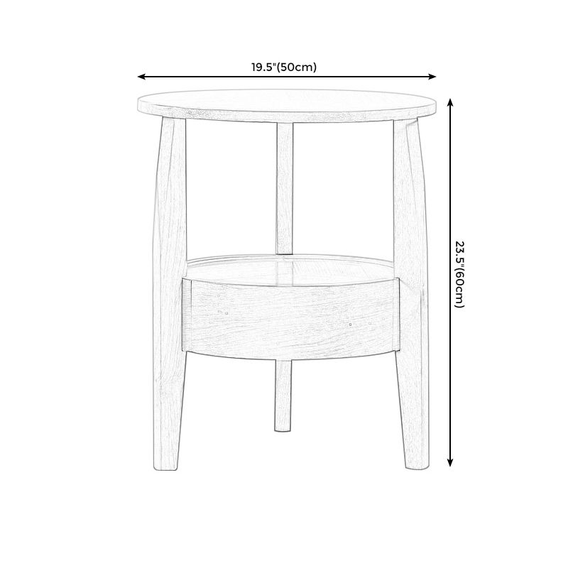 French Country Style Cocktail Table Wood/dark Coffee/walnut Solid Wood Round Coffee Table Clearhalo 'Coffee & Accent Tables' 'End & Side Tables' 'end_side_table' 'Furniture' 'furniture_end_side_table' 'Living Room Furniture' 1200x1200_5aad69b5-69e1-4030-aa4a-ad0f81112c2b