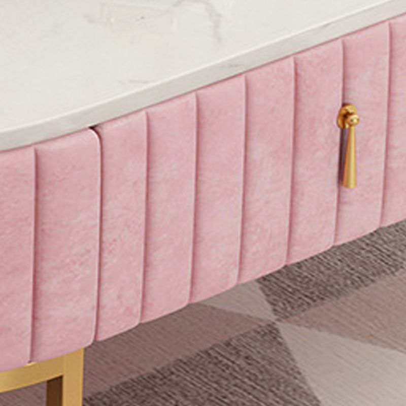 Supporto TV per TV Glam Marble da 16 pollici, console porta TV chiusa con cassetti