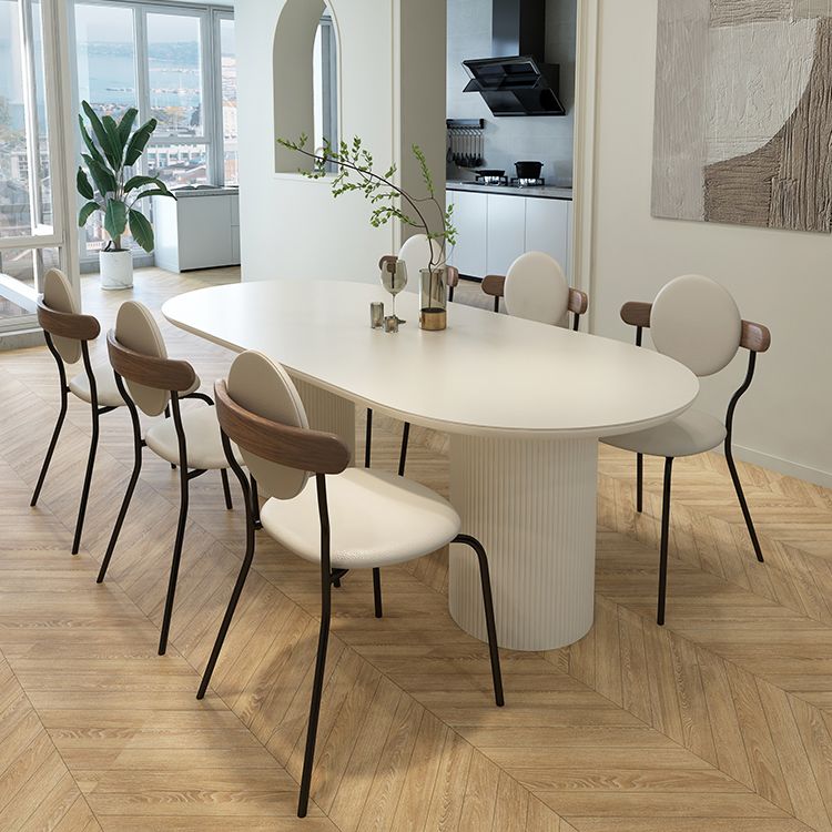 Metal and Slate Table Modern Minimalist Home Wood Base Dining Table Clearhalo 'Dining Tables & Seating' 'Dining Tables' 'dining_table' 'furn' 'furn_dining_table' 'Furniture' 'Kitchen & Dining Furniture' 1200x1200_5aaddb27-2b63-42d3-8944-a07908d10c4a