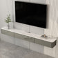 Console TV a parete moderna in legno con cassetti e porte, 9,5 "D x 7" H