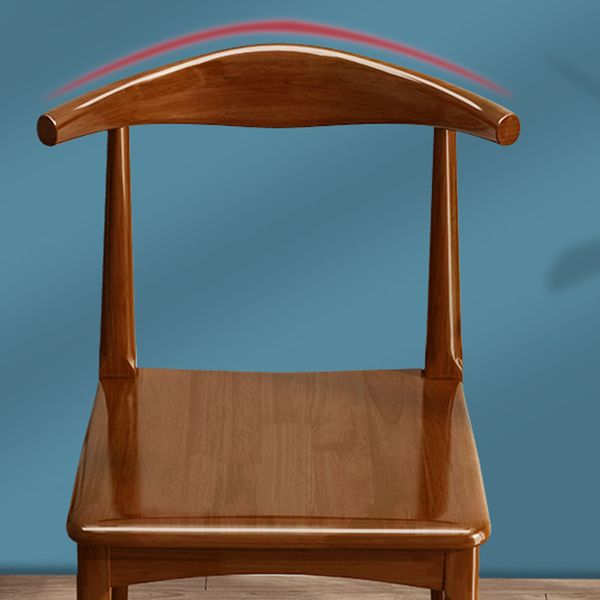 Dining Room Armless Dining Chair Rubberwood Open Back Dining Chair