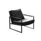 Mid-Century Modern Sled Arm Chair Leather Accent Armchair for Bedroom
