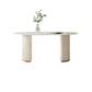 Stone Top Dining Table Modern Oval Table with Sled Base in White Clearhalo 'Dining Tables & Seating' 'Dining Tables' 'dining_table' 'furn' 'furn_dining_table' 'Furniture' 'Kitchen & Dining Furniture' 1200x1200_5ab30aca-3457-4898-985f-0bb185d010c4