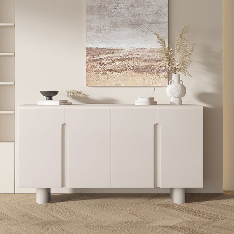 Servidor contemporáneo de comedor de madera de Faux Server con luces para el comedor