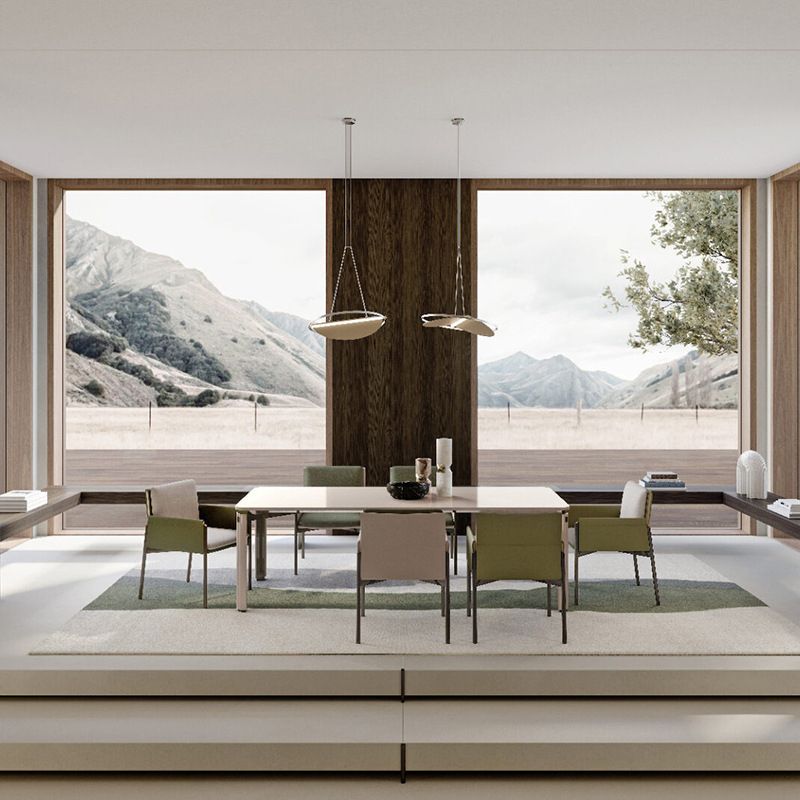 Frame di metallo nero moderno sedia da pranzo con braccia finitura opaca sedia sidrow side