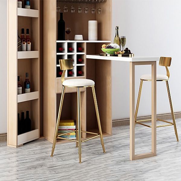 Sgabello da bar con bancone senza bracciolo glam sgabello da cucina in ferro con pedale e cuscino