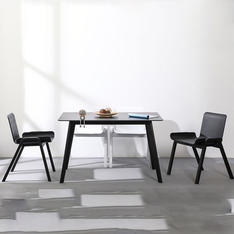 Scandinavian Stackable Dining Arm Chair Solid Back Armchair with Wood Legs Clearhalo ' kitchen&dining_furn' 'Dining Chairs' 'Dining Tables & Seating' 'dining_chair' 'furn' 'furn_dining_chair' 'Furniture' 'furniture_dining_chair' 'Kitchen & Dining Furniture' 'kitchen' 1200x1200_5ab74b5b-ac82-4653-b7a8-833fab617071