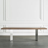 Rectangle Double Pedestal Luxury Dining Table Fixed Table with Solid Wood Clearhalo 'Dining Tables & Seating' 'Dining Tables' 'dining_table' 'furn' 'furn_dining_table' 'Furniture' 'furniture_dining_table' 'Kitchen & Dining Furniture' 'kitchen' 'kitchen_dining_table' 1200x1200_5ab7bfd7-208b-48d1-850a-1f3410b16639