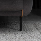 Sofá de brazo de esmoquin de cuero sintético 25.59 "D x 30.70" H SOFA para sala de estar