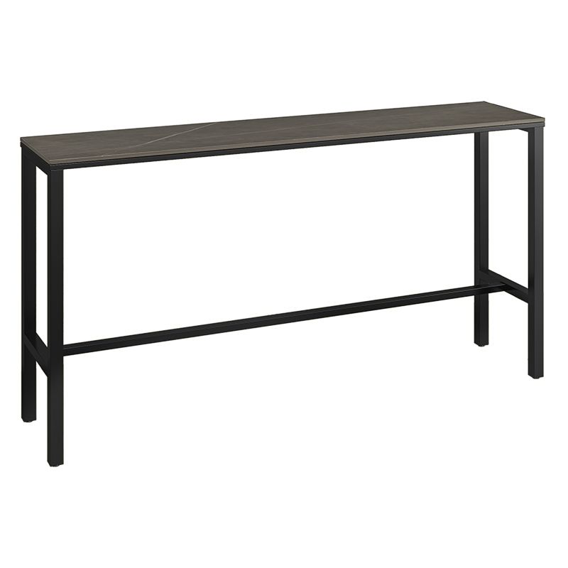 Stone Bar eettafel Glam rechthoekige staaftafel met schroefvoetstuk voor balkonkeuken