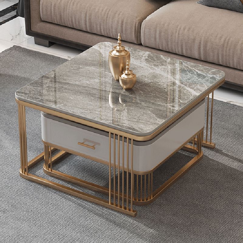 Frame Base 2 Nesting Coffee Table with Storage Metal Coffee Table Set Clearhalo 'Coffee & Accent Tables' 'Coffee Tables' 'coffee_tables' 'furn' 'furn_coffee_tables' 'Furniture' 'Living Room Furniture' 1200x1200_5aba97f9-f45f-4696-9b05-5b8e960de125