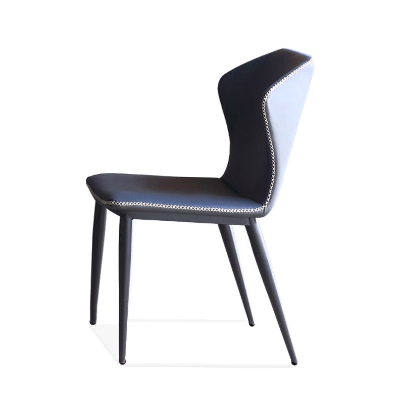Modern Faux Leather Dining Chair Metal Dining Room Chairs for Home Use Clearhalo ' kitchen&dining_furn' 'Dining Chairs' 'Dining Tables & Seating' 'dining_chair' 'furn' 'furn_dining_chair' 'Furniture' 'furniture_dining_chair' 'Kitchen & Dining Furniture' 'kitchen' 1200x1200_5abacb9c-6bdf-45ec-afdd-11944c40a3ef